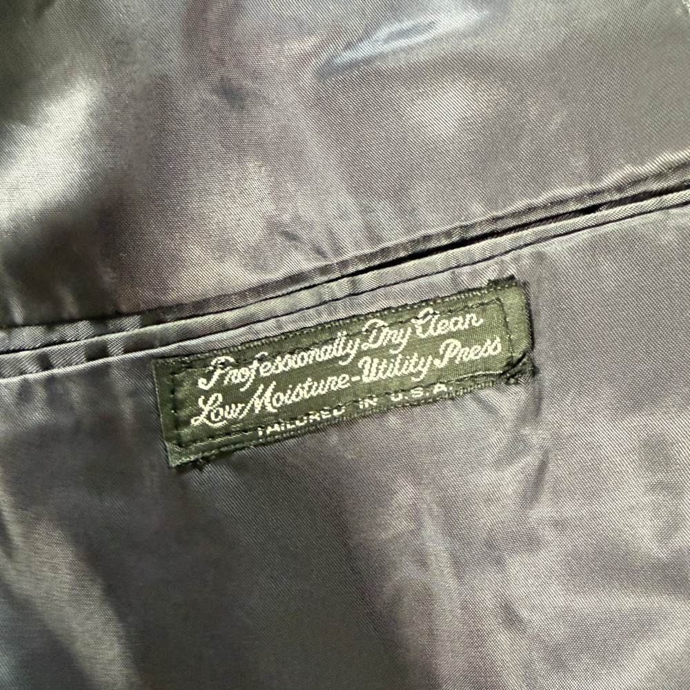 Vintage Christian Dior Monsieur Pinstripe Blazer Men Gray Two Button Suit Jacket - Picture 3 of 11